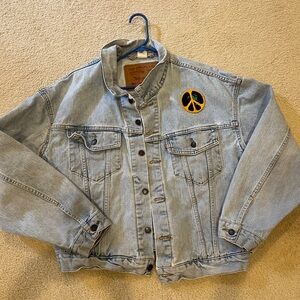 Levi's Denim Jacket with Peace sign
